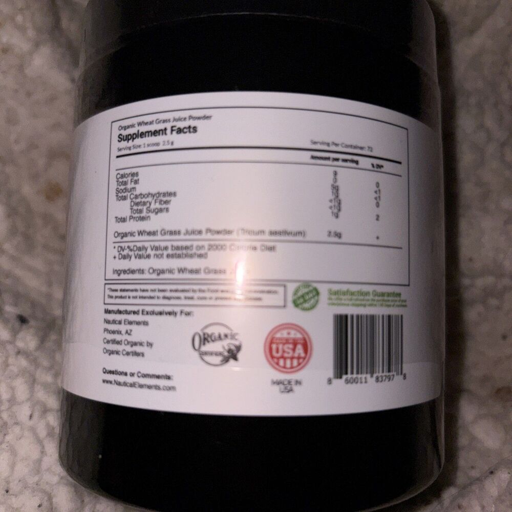 Wheatgrass Powder - USDA Certified Organic Wheat Grass Powder 180 Servings - Picture 2 of 3